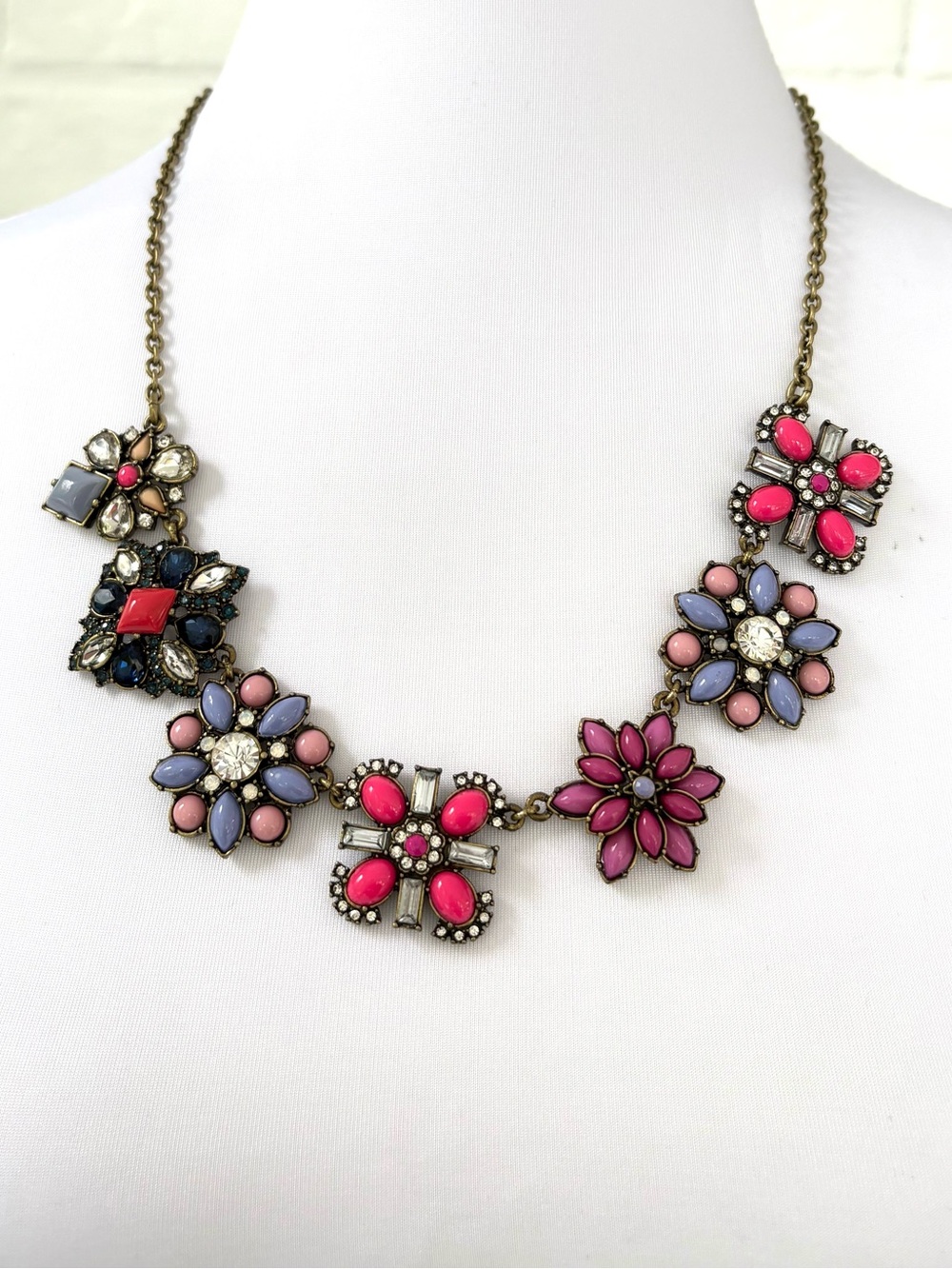 Boho Colourful Statement Necklace 22”